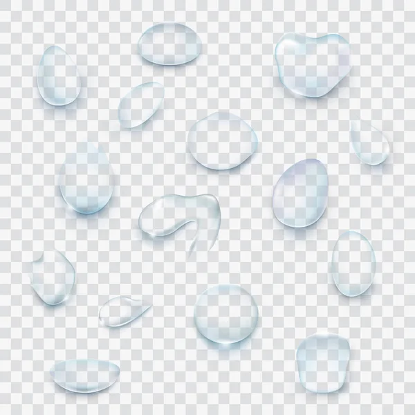 Set of icons realistic droplets — Stock Photo, Image