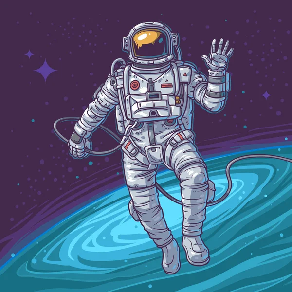 Illustration cosmonaut. space — Stock Photo, Image