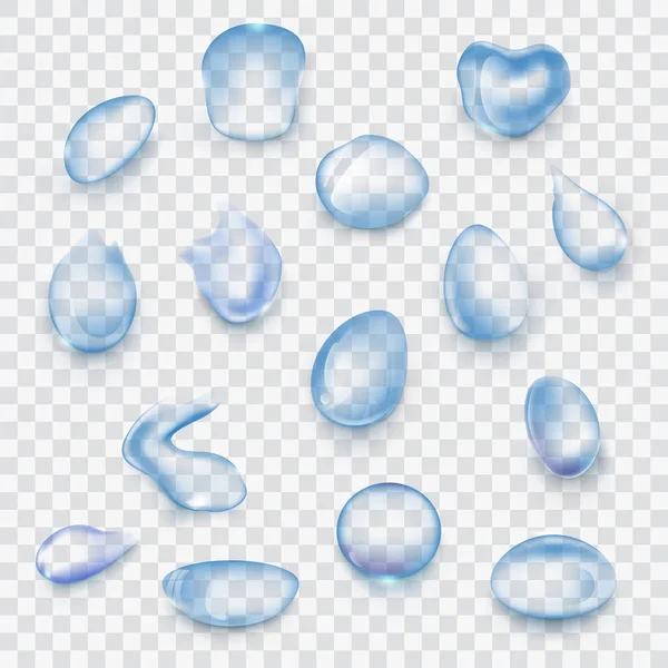 Set of icons realistic droplets — Stock Photo, Image