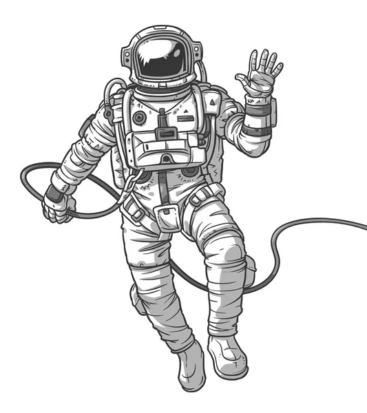 Illustration kosmonaut utrymme — Stockfoto