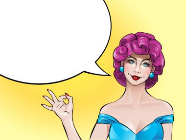 resimde pop sanat kız