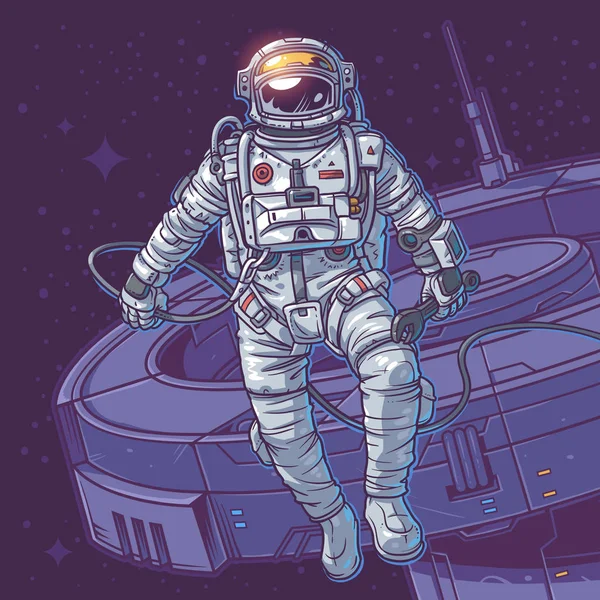 Ilustración cosmonauta espacio — Foto de Stock