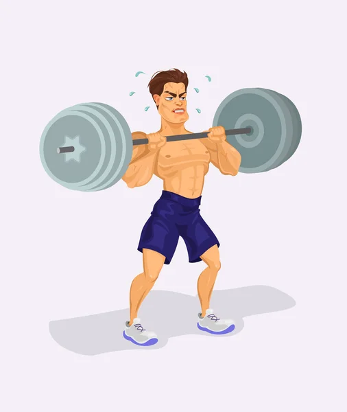 Illustration eines Gewichthebers — Stockfoto
