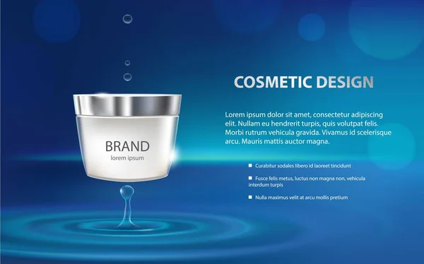 Cartaz para a promoção de produtos cosméticos hidratantes premium — Vetor de Stock