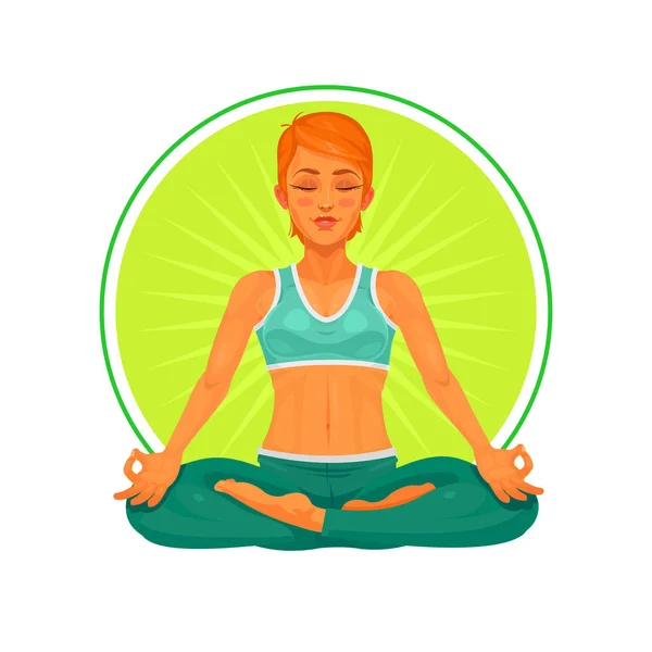 Illustration of a girl yoga — Stock Photo, Image