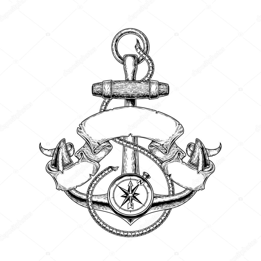 Illustration nautical anchor — Stock Photo © vectorpocket #139372986