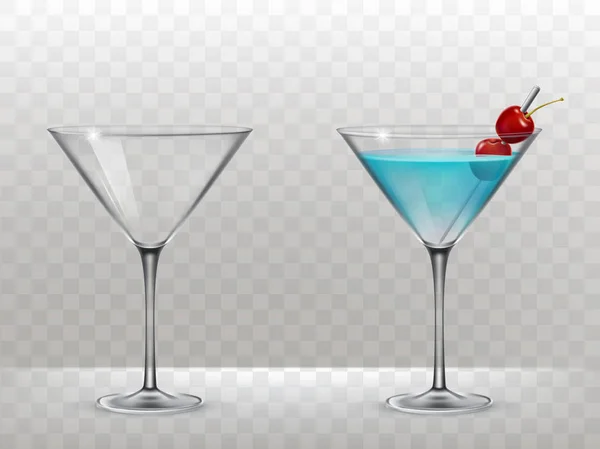 Set di bicchieri vettoriali per alcol — Vettoriale Stock