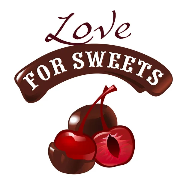 Süßes Dessert Vektor Illustration von Schokoladenbonbons — Stockvektor