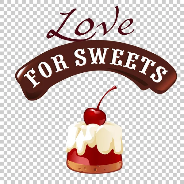Süßes Dessert Vektor Illustration von Sahnetorte — Stockvektor