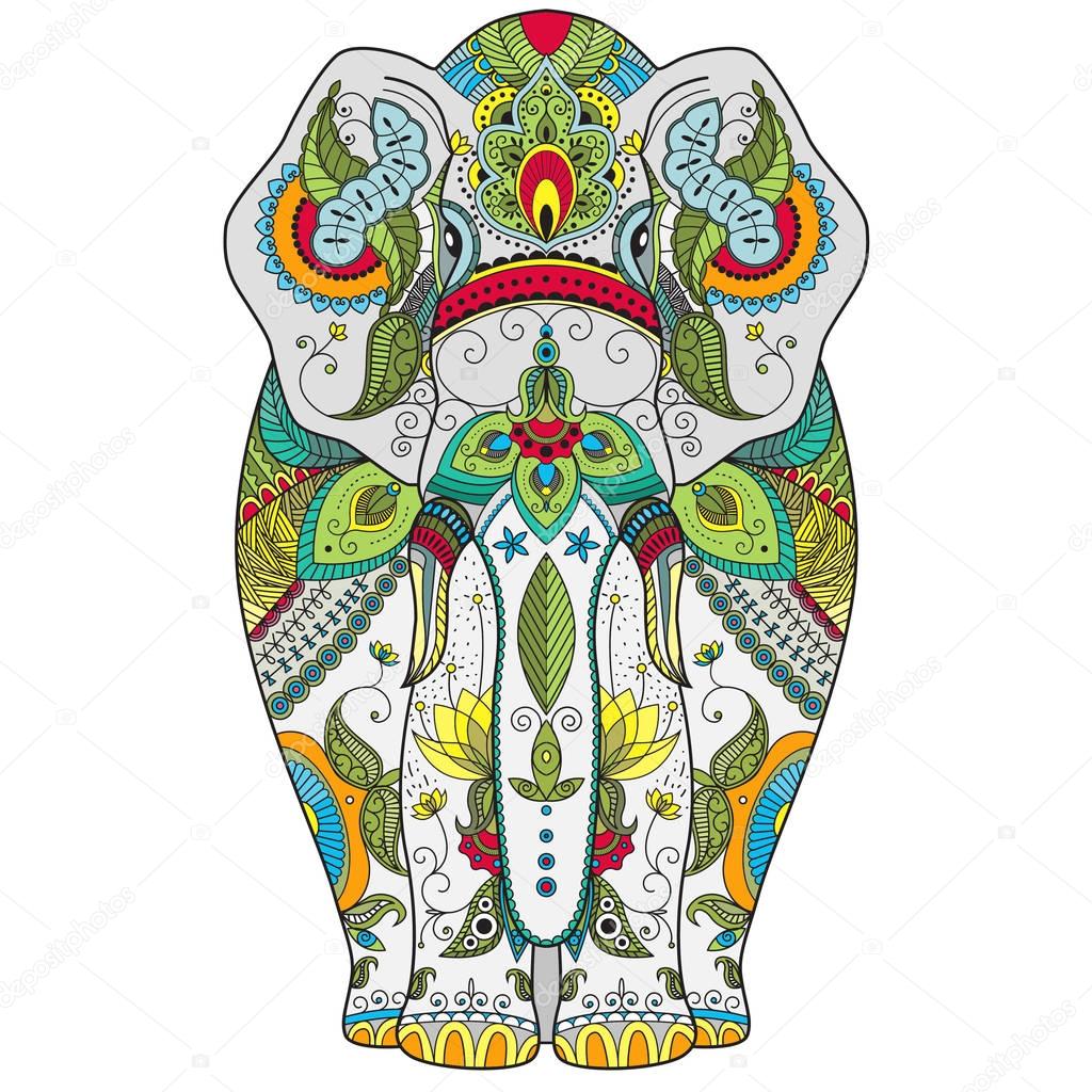 Poster with zenart patterned elephant
