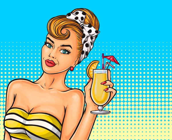 Pop art sexy girl — Stock Photo, Image