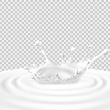 Vektör süt sıçrama ve dökme