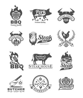 Ayarla ızgara ve Barbekü rozetleri, çıkartmalar, Amblemler