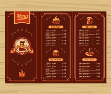 Restoran Menü için şablon