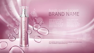 Kozmetik premium ürünleri nemlendirici ile pembe arka plan