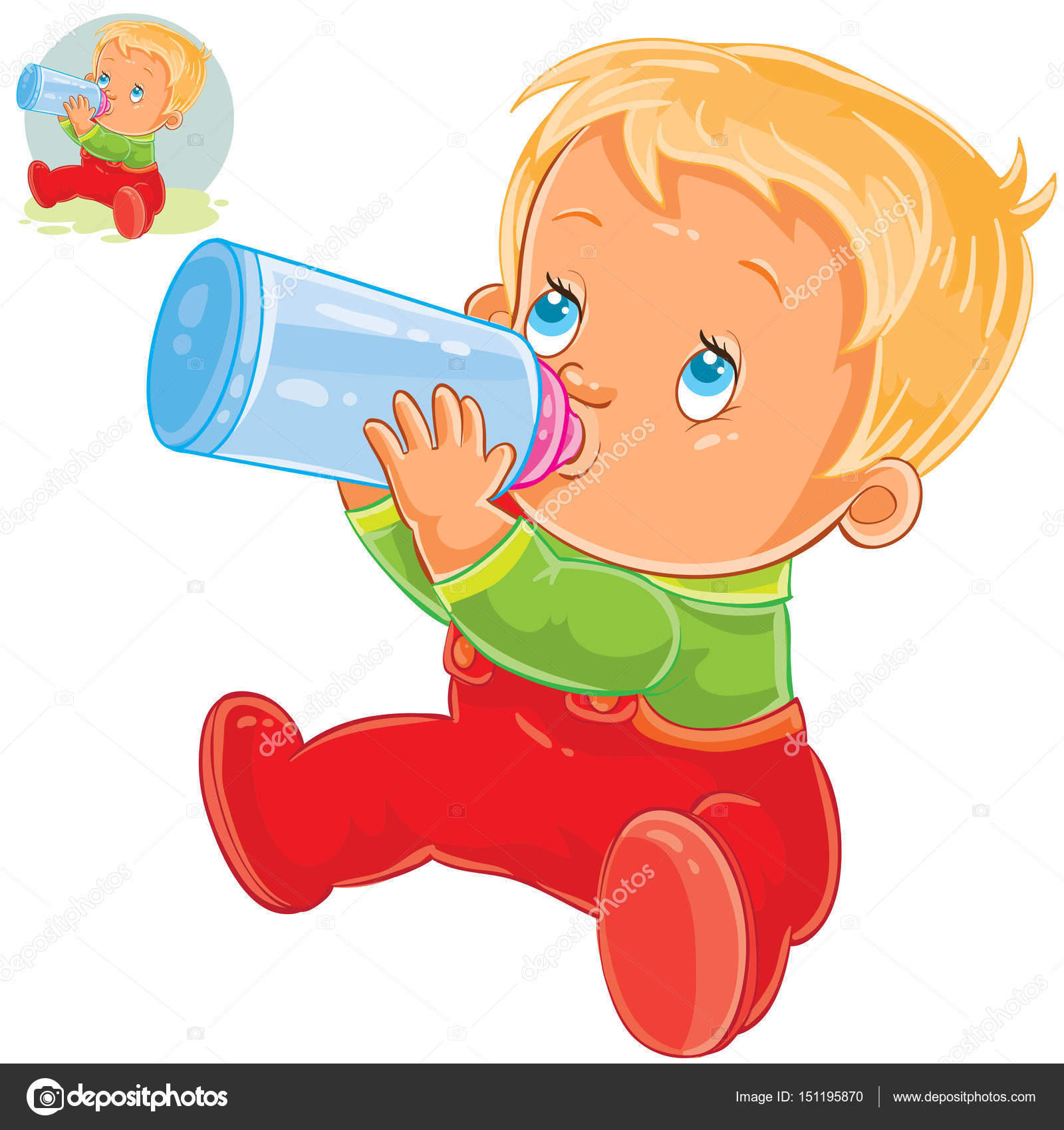 Bebe Tomando Leche Vectores Graficos Imagenes Vectoriales Depositphotos