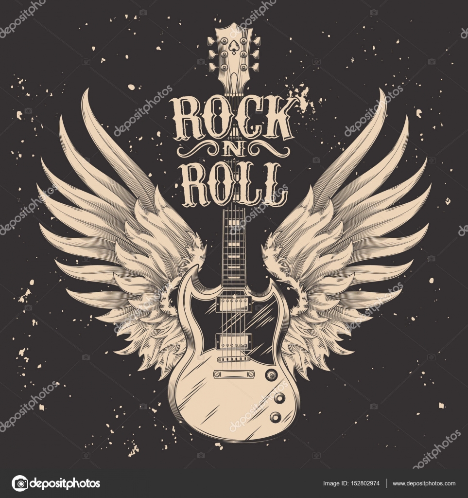 Electric guitar with wings. Stock Vector Image by ©vectorpocket #152802974 Electric guitar with wings. Stock Vector Image by ©vectorpocket #152802974