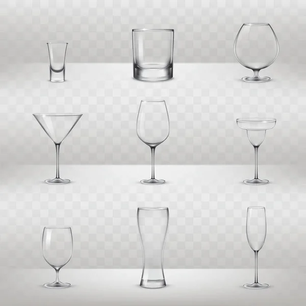 Set de vasos para alcohol — Archivo Imágenes Vectoriales