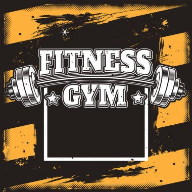 Poster grunge tarzı bir fitness Center.