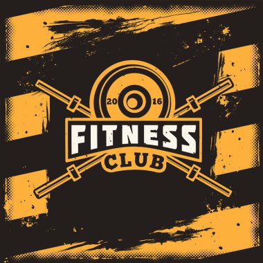 Poster grunge tarzı bir fitness Center.
