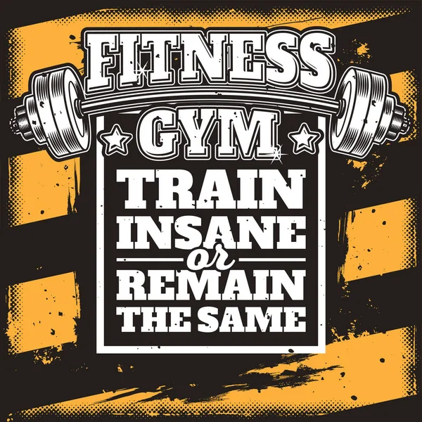 Poster grunge tarzı bir fitness Center. — Stok Vektör