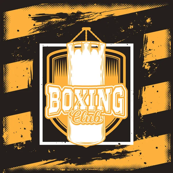 Cartel conceptual motivacional vectorial para un club de boxeo al estilo grunge — Archivo Imágenes Vectoriales