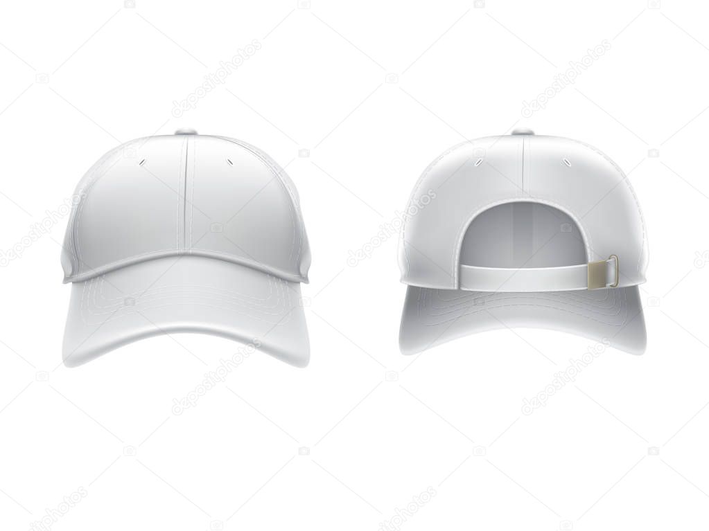 White textile baseball cap illustration 