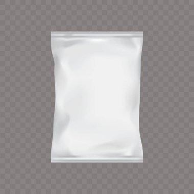 Vektör beyaz dikdörtgen plastik ürünler için ambalaj.