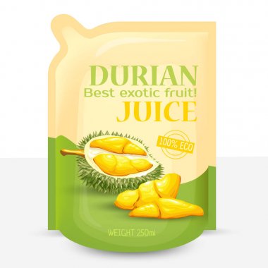 Egzotik durian meyve suyu için ambalaj,