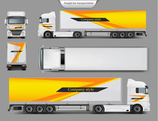 Mock nahoru, šablona značka design pro truck — Stockový vektor