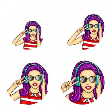 Pop art avatar simgeleri