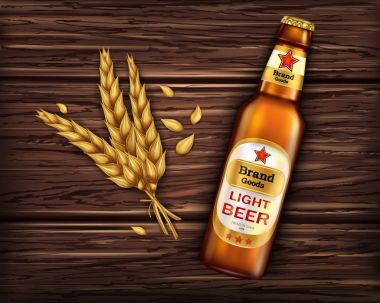 Zanaat bira cam kahverengi şişe