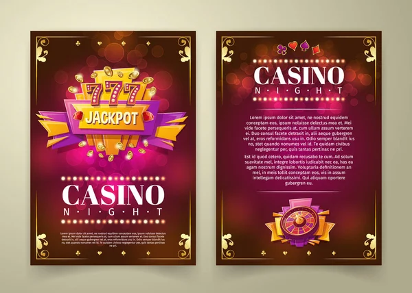 Flyer de casino vectoriel, bannière — Image vectorielle