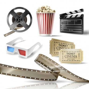 Sinema 3d gerçekçi nesnelerin set