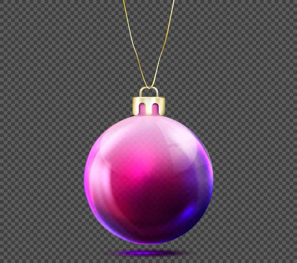 Boule de Noël vectorielle 3D isolée sur fond — Image vectorielle