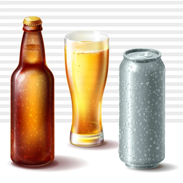 Bira şişe, cam ve alüminyum.