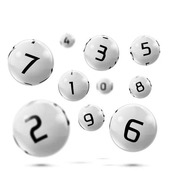 Vektor lotto, bingo bola abu-abu dengan jumlah - Stok Vektor