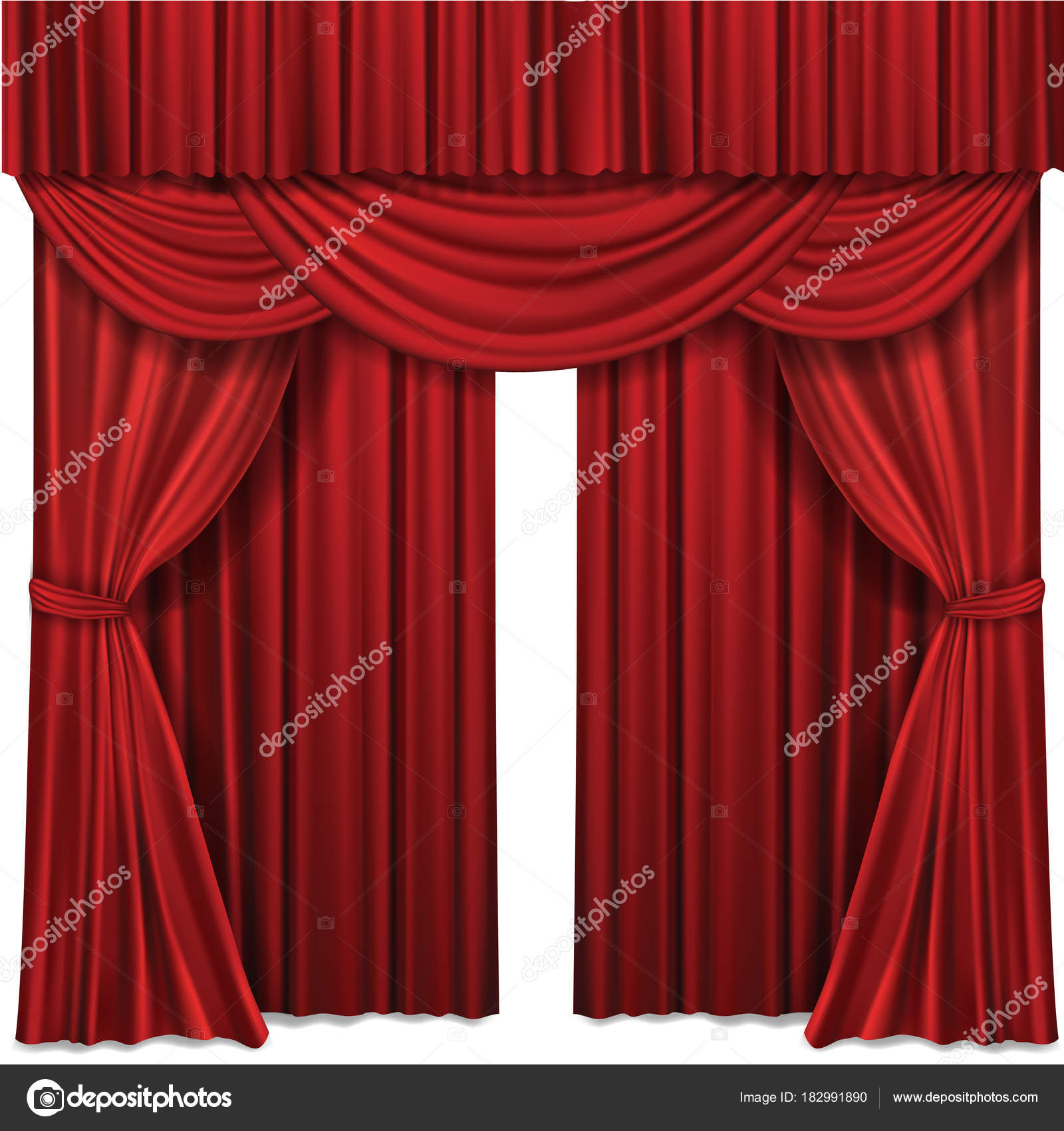 Rideaux de scène rouge illustration vectorielle réaliste pour la ... Rideaux de scène rouge illustration vectorielle réaliste pour la ...