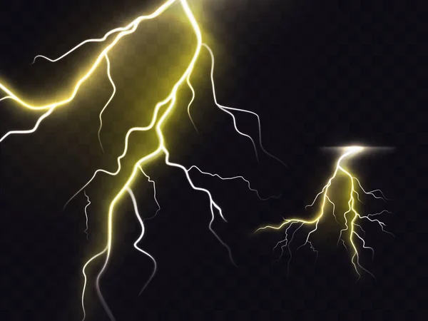 3D-realistische vectorillustratie voor lightning — Stockvector