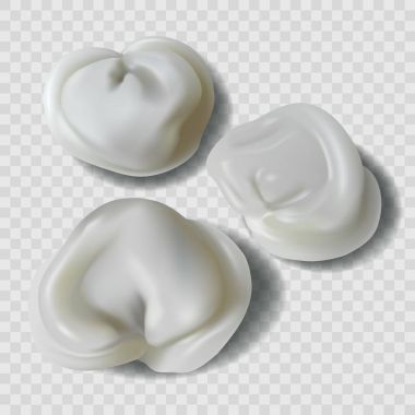 arka plan üzerinde izole 3d vektör et köfte