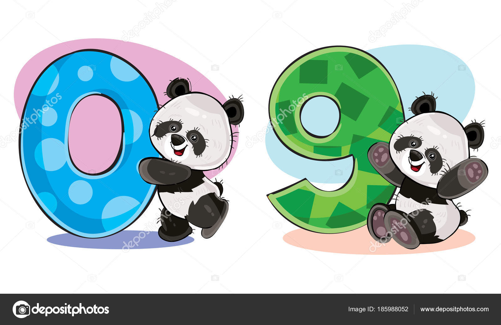 Cara de urso panda bonito. olhar amoroso. personagem de desenho animado.  ilustração.