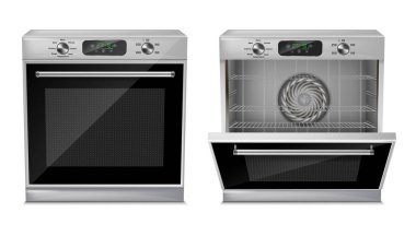 3D gerçekçi kompakt yapılı-içinde fırın vektör