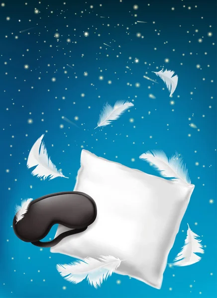 Vector poster voor comfortabele slaap, zoete dromen — Stockvector