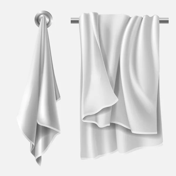 毛巾模型,纺织品空白折叠刮胡纸 — 图库矢量图片