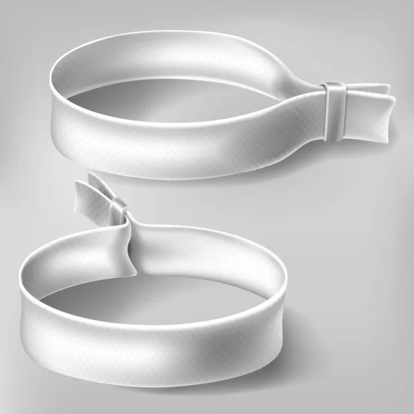 Праздничные белые браслеты — стоковый вектор