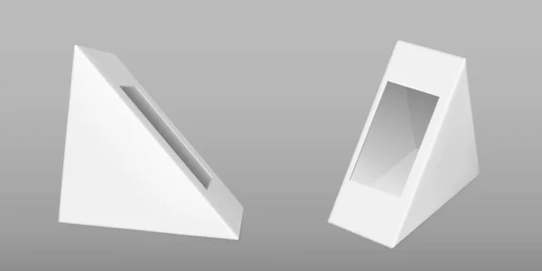 Caja de cartón triangular para sándwich — Vector de stock
