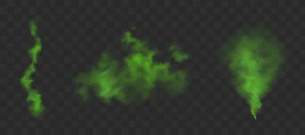 Grüne Stinkwolken von üblem Geruch — Stockvektor
