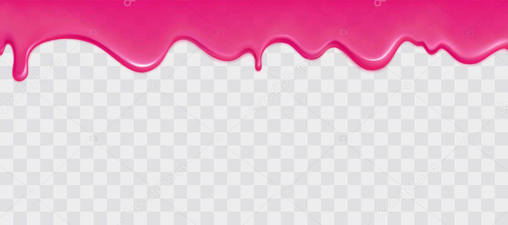 Dripping glossy pink slime border