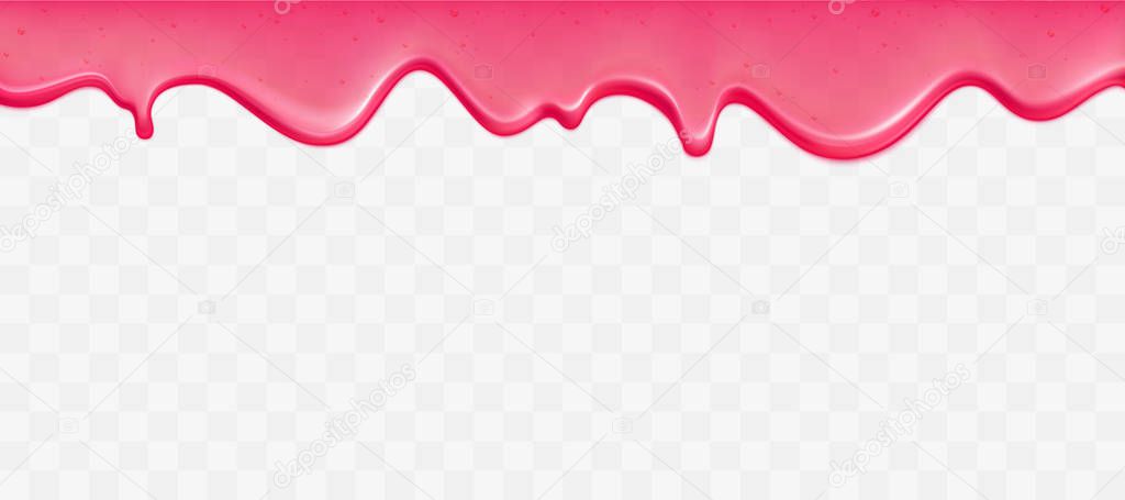 Dripping flowing pink slime border