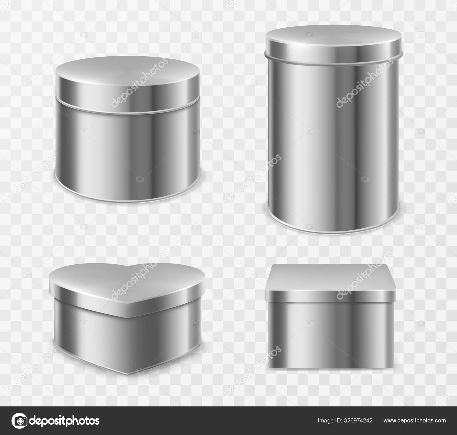 Metal tin boxes for tea, candies or coffee Stock Vector by ©vectorpocket  326974242